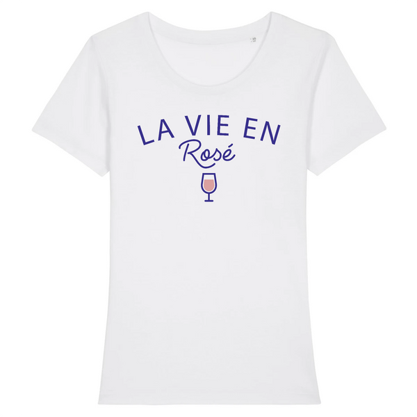 T-Shirt femme LA VIE EN ROSÉ