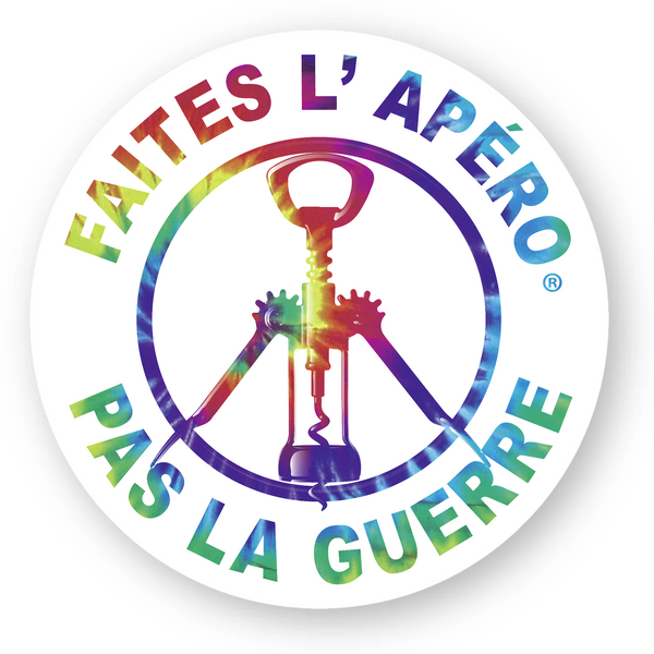 Sticker FAITES L'APÉRO PAS LA GUERRE LOGO TYE AND DYE