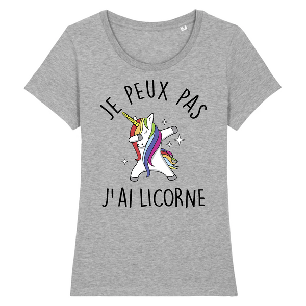 T-Shirt femme JE PEUX PAS J'AI LICORNE