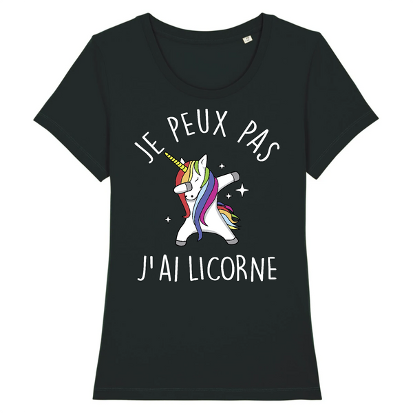 T-Shirt femme JE PEUX PAS J'AI LICORNE